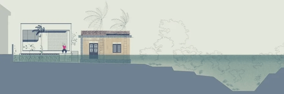 Schéma d'une maison anti inondations