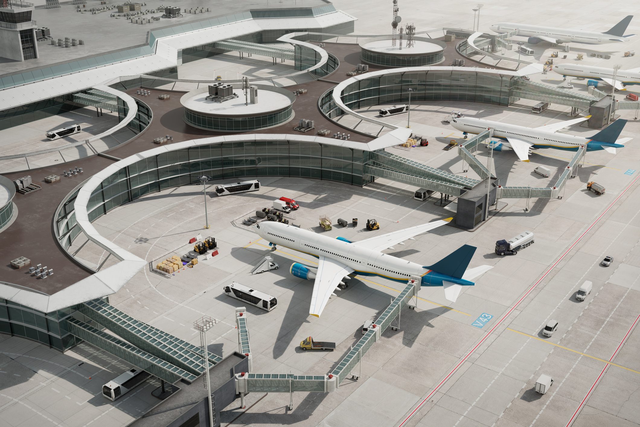Airport, Terminal, Aircraft