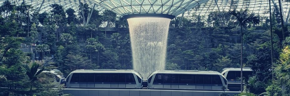 Vórtice de lluvia: Aeropuerto Changi